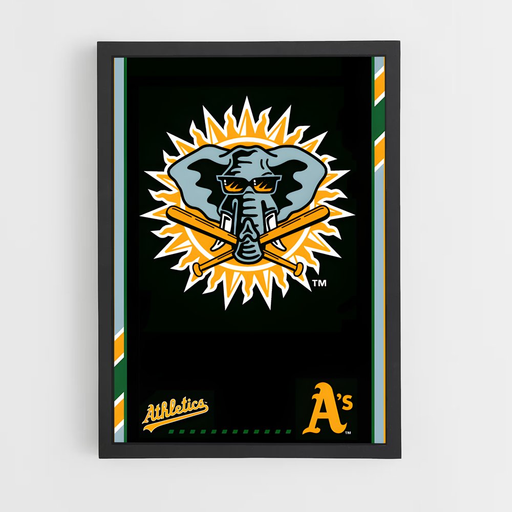 Poster Athletics Spirit – affiche Baseball (vue 2)